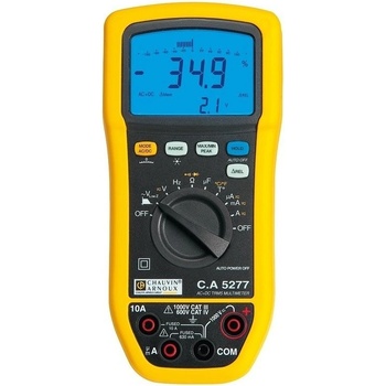 Chauvin Arnoux C.A 5277 ochrana proti stříkající vodě (IP54) CAT III 1000 V, CAT IV 600 V Displej (counts): 6000