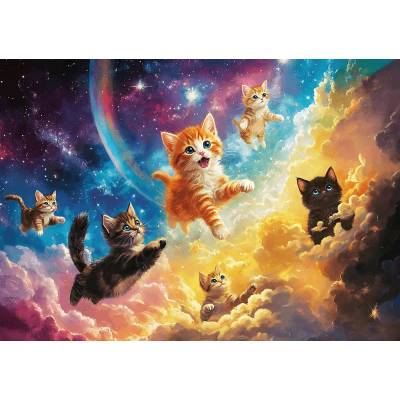 Trefl - Puzzle Space Kittens - 500 piese