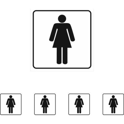 Walteco WC Ženy, 80x80mm, samolepka Množstvo: 5 ks , 20110BP1