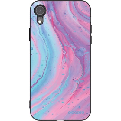 Picasee silikónové Apple iPhone XR - Pink liquid čierne