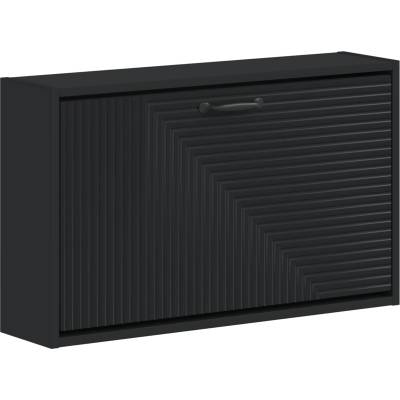 vidaXL Стенно шкафче за обувки HAARLEM 71 x 17 x 43 см Черно (896846)