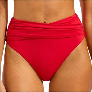 Seafolly Дамско бикини долнище Seafolly Women's Collective High Waist Wrap Front Pant Bikini bottom - Sapphire - размер 34 (EU) (150-2110-0912)