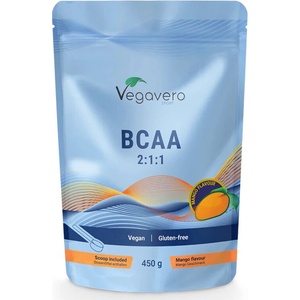 Vegavero BCAA 2: 1: 1 - Мускулно възстановяване и издръжливост при тренировки, 10 g, 450 g прах (56 дози) (VV-VITA-393)