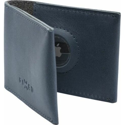 FIXED Wallet for AirTag kožená peněženka z pravé hovězí kůže modrá FIXWAT-SMMW2-BL