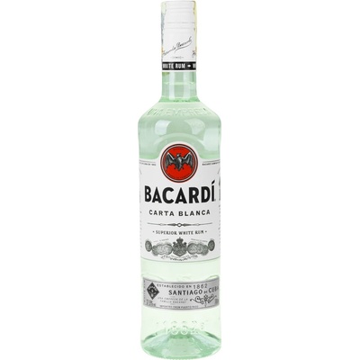 Bacardi Carta Blanca 37,5% 0,7 l (dárkové balení 1 svítící kelímek)