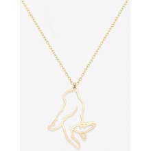 Biird Jouissance Club Necklace, zlatý náhrdelník s erotickým motívom