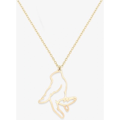Biird Jouissance Club Necklace, zlatý náhrdelník s erotickým motívom
