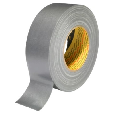 3M 389 Textilná páska s hustou štruktúrou potiahnutá lepiacou páskou 50 mm x 50 m strieborná