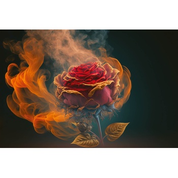 DIMEX ART Флизелинов фототапет червена роза 375 x 250 см