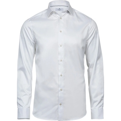 TeeJays keprová košile dlouhý rukáv slim fit TJ 4021 bílá
