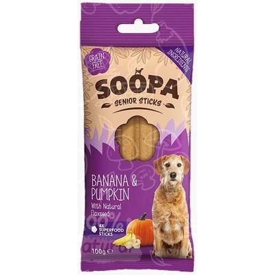 Soopa Tyčinky Senior Banán Tekvica a ľanové semienko 100 g