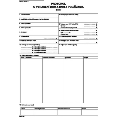 Igaz 182 Protokol o vyradení DHM a DNM A4 list