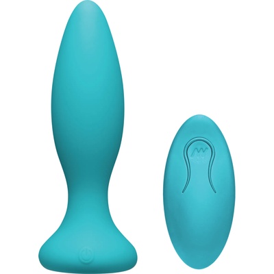 Doc Johnson A-Play Vibe Beginner Vibrating Remote Butt Plug Turquoise