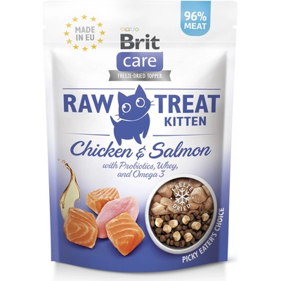 Brit Raw Treat Cat Kitten Chicken & Salmon 40 g – Zboží Mobilmania