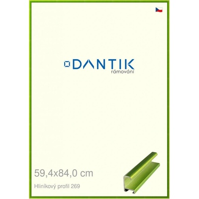 DANTIK rám na obraz 59,4x84 Zelená Smaragd broušená
