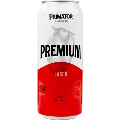 Primátor Premium světlý ležák 5% 0,5 l (plech)