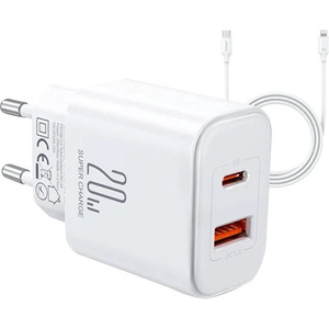 JOYROOM Зарядно устройство Joyroom JR-TCF05 Flash 20W с кабел USB-C/Lightning 1m (бяло) (JR-TCF05 WHITE C-L)