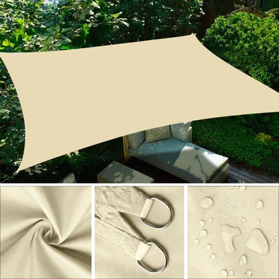 Pepita водоустойчиво квадратно платно за слънце 3x4m 160g/m2 - бежово (ZH-007-Beige)