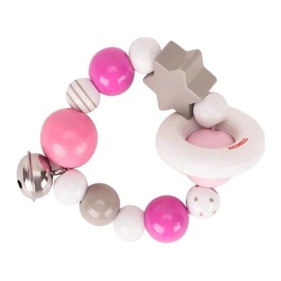 Heimess elastický krúžok ružovo-sivo-biely