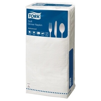 TORK Papierové obrúsky 3V 39x39cm biele 100ks