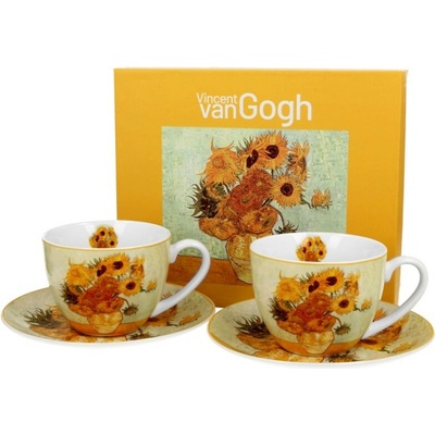 Duo Porcelánová šálka s podšálkou Van Gogh Sunflowers 2 x 250 ml