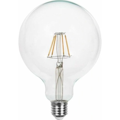 V-TAC LED filament žiarovka E27 G125 10W, Studená biela 6000 6500K