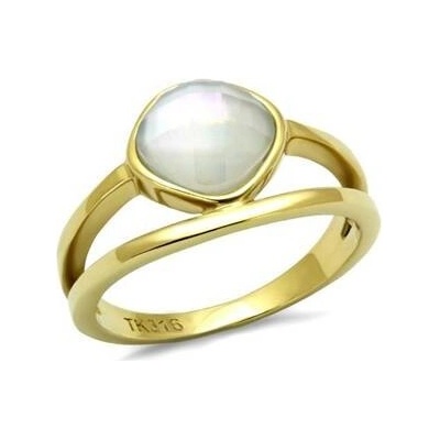 Šperky4U ocelový prsten s mléčným kamenem AL 0106