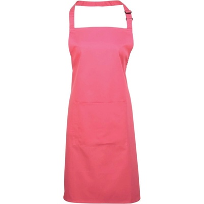 Premier Zástěra Colours PR 154 s laclem a kapsou na břiše COT-39015431099 Fuchsia