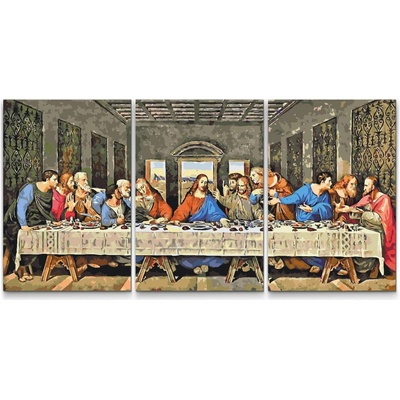 Painting Queens Painting Queens Poslední večeře sada 3 ks 40 x 60 cm bez rámu PBNSET/03LASTSUPPER/40 x 60_40 x 60_40 x 60/WO