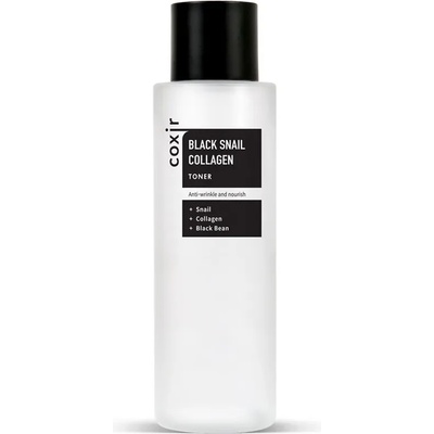 coxir Black Snail Collagen Toner, тоник за лице с охлювен муцин и колаген (8809080826171)