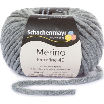 Schachenmayr Merino extrafine 40 Šedý melír 391