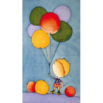 HDupont Silk Scarf Boy With Balloons 60 x 40 cm (S4640)