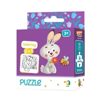 dodo - Детски пъзел 2 в 1 - Зайче - 16 части (300121)