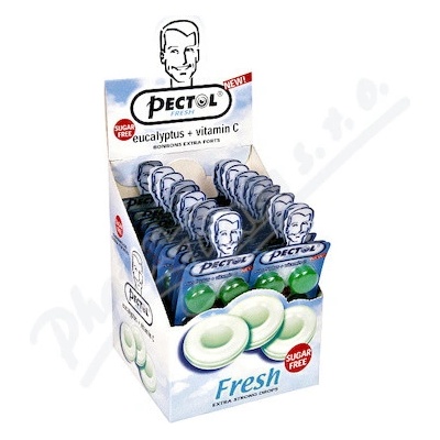 Pectol eukalypt.drops b.cukru+vit.C box 24 blistrů