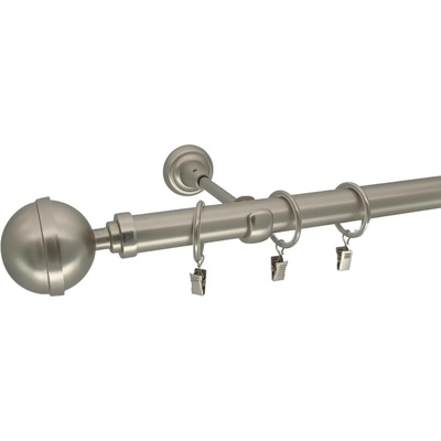 KovovégarnýžeCZ Kallisto elegance 25 mm Dvouřadá Bez kroužků matný nikl 180 cm