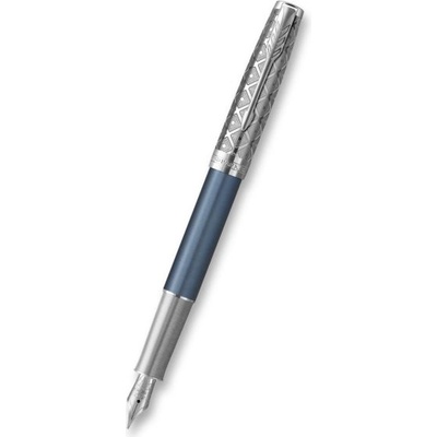 Parker 1502/5159743 Royal Sonnet Premium Metal Blue CT plnicí pero F zlatý hrot 18 karátů