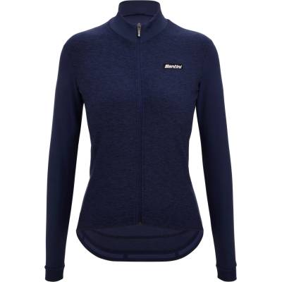Santini Дамска фланелка с дълъг ръкав за колоездене Santini Women's Pure Block Colour Thermal Cycling Jersey Cycling jersey - Nautica - размер XL (156-1965-0314)