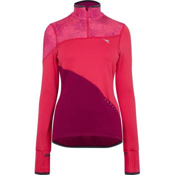 Diadora Фланелка с къс ръкав Diadora Women's Warm Up Short Sleeve Performance Gym Top - Winter Red