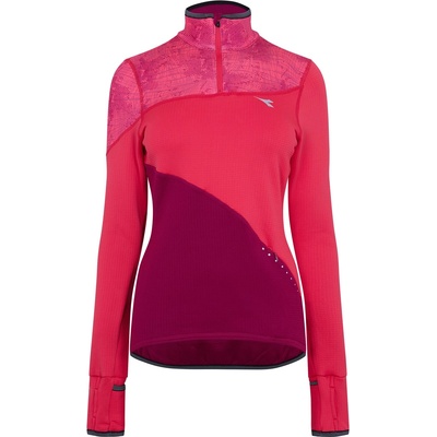 Diadora Фланелка с къс ръкав Diadora Women's Warm Up Short Sleeve Performance Gym Top - Winter Red