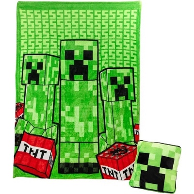 Minecraft Creeper deka s polštářem