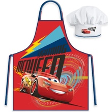 Aptex Detská zástera s čiapkou CARS 45X50 CM 2X33CM
