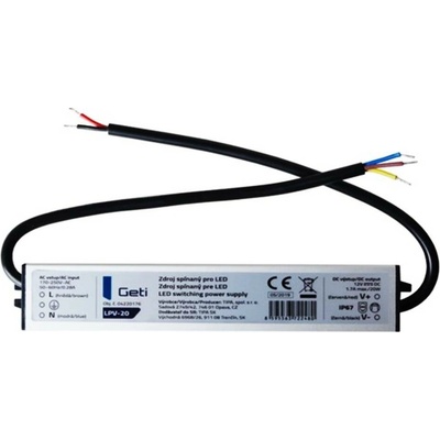 Geti LPV-20 napájecí zdroj 12V/1,7A IP67