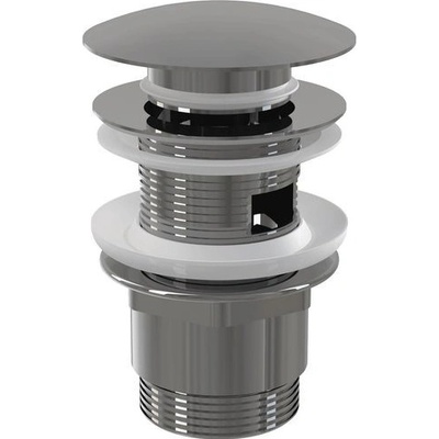 Alcadrain Umývadlový vývod click clack 5/4" celokovový s prepadom, veľká zátka A390
