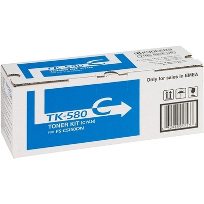 Kyocera TK-580C лазурен (cyan) оригинален тонер (1T02KTCNL0)