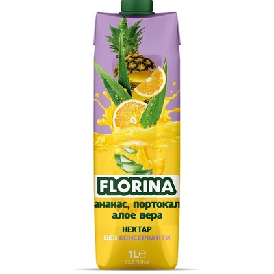 FLORINA 1Л. АЛОЕ+АНАНАС+ПОРТОКАЛ 50% ФЛОРИНА