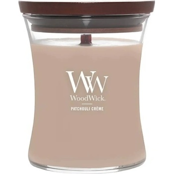 WoodWick Patchouli Créme ароматна свещ с дървен фитил 275 гр