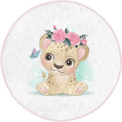 Mila Home Бял детски килим ø 80 cm Comfort - Mila Home (HKG-HaliRound-Comfort-6612-80x80)