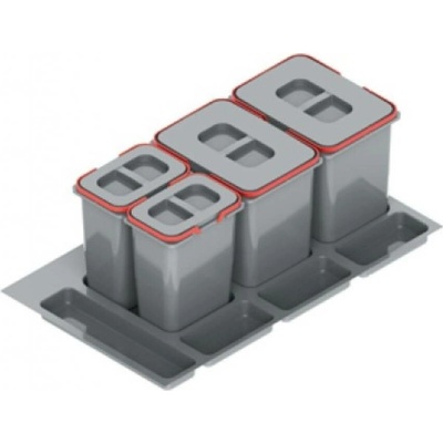 REJS PRAKTIKO 90/40/4 do zásuvky 2 x 20 l + 2 x 9 l šedý