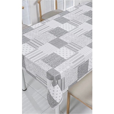 Obrus PVC 3581562, metráž, 20 m x 140 cm, patchwork sivý, IMPOL TRADE