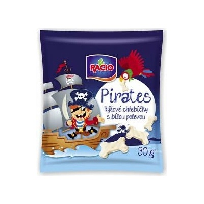 RACIO Pirates ryžové chlebíčky s bielou polevou 30 g